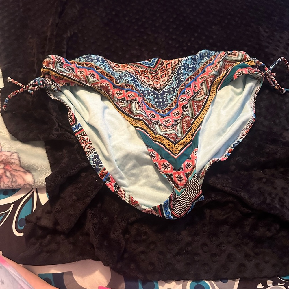 Time and Tru Blue and Pink Bikini Bottom